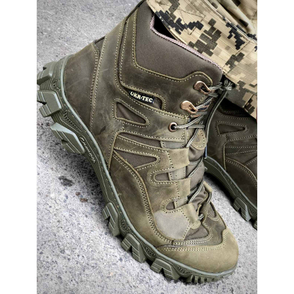 Ботинки MAGNUM гладкая натуральная кожа демисезонные цвет олива