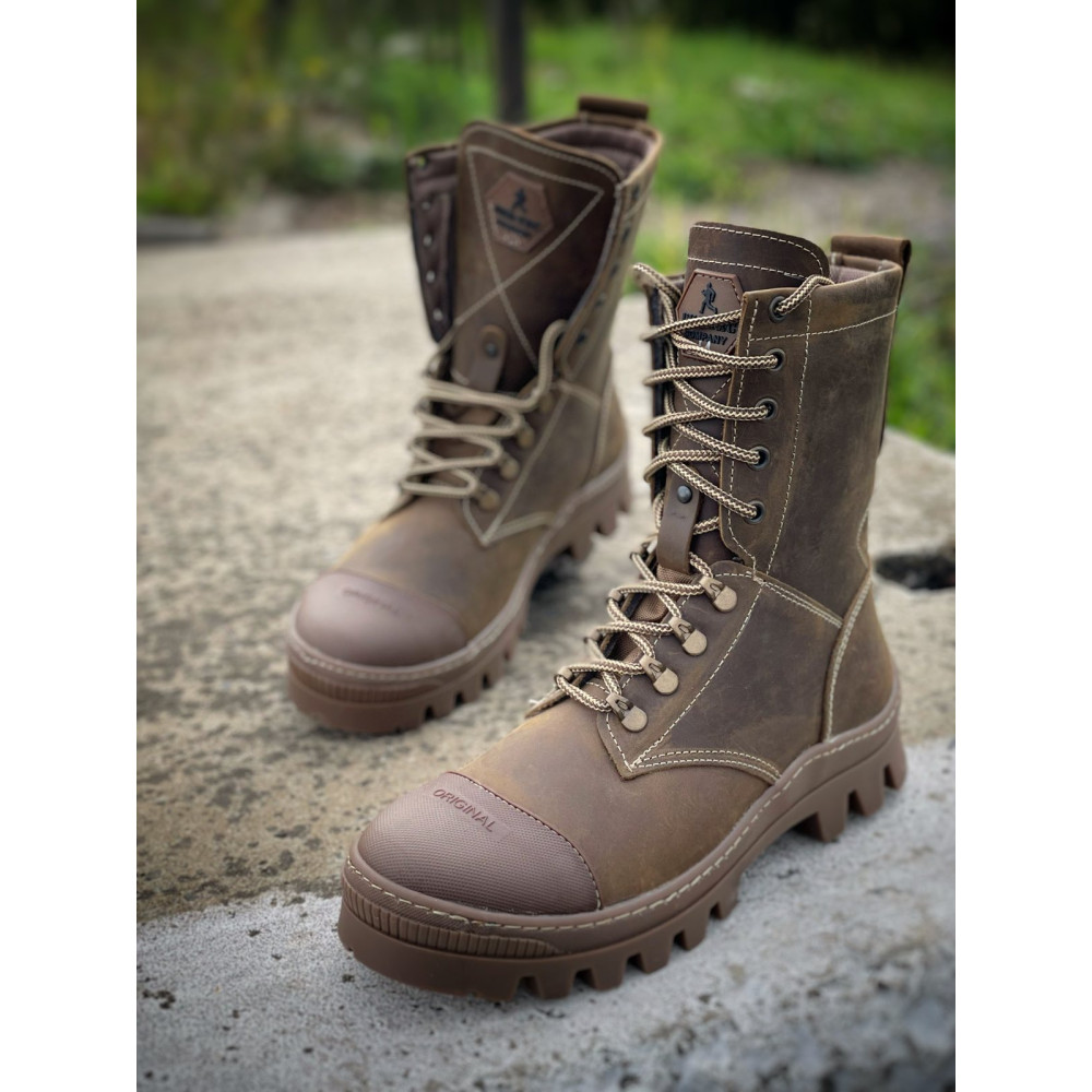 Берцы кожа весна лето Service Odyag Kiborg Koyot койот черные