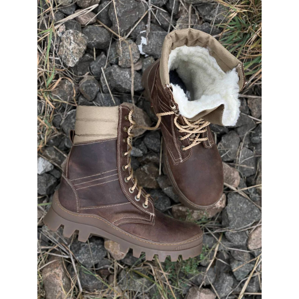 Берцы зимние на меху Service Odyag Ястреб Койот