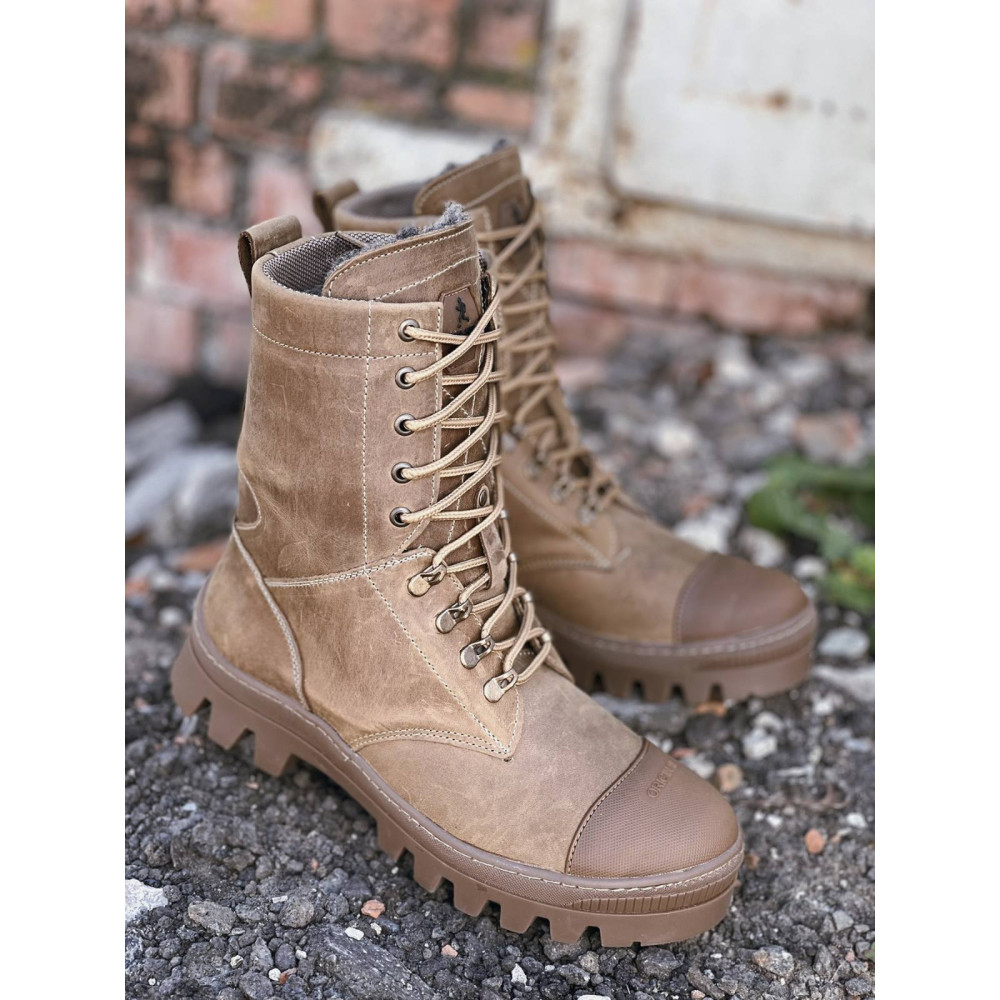 Берцы зимние на меху Service Odyag Kiborg койот