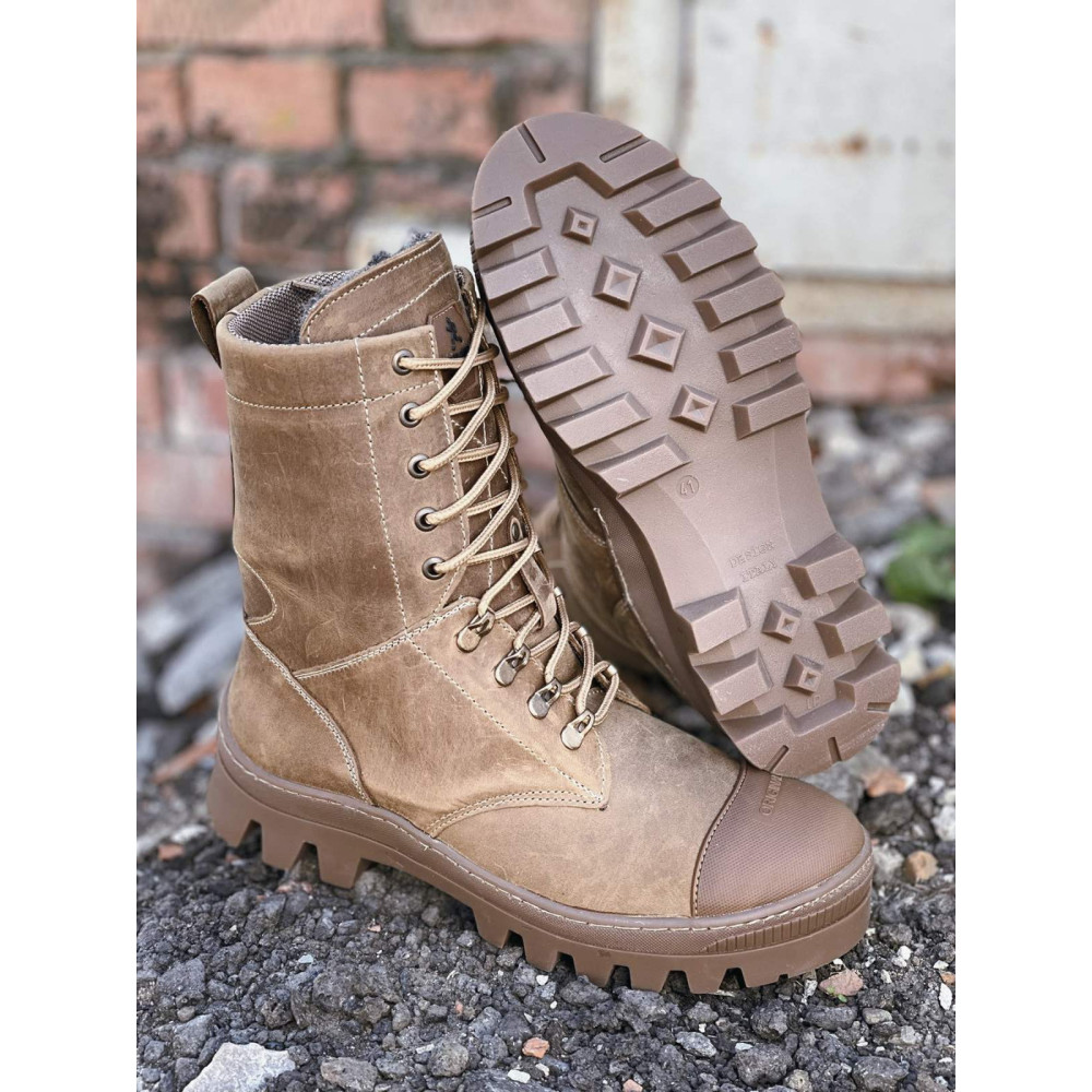 Берцы зимние на меху Service Odyag Kiborg койот