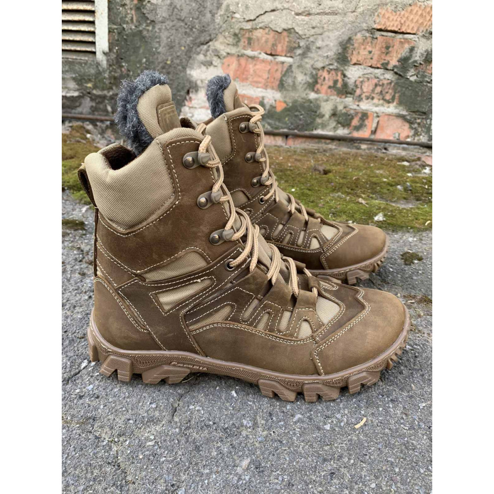 Ботинки зимние Service Odyag койот берцы кожаные Памир