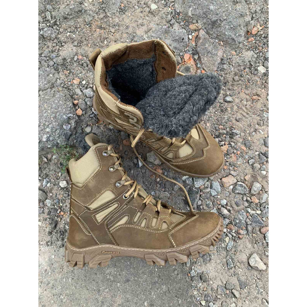 Ботинки зимние Service Odyag койот берцы кожаные Памир