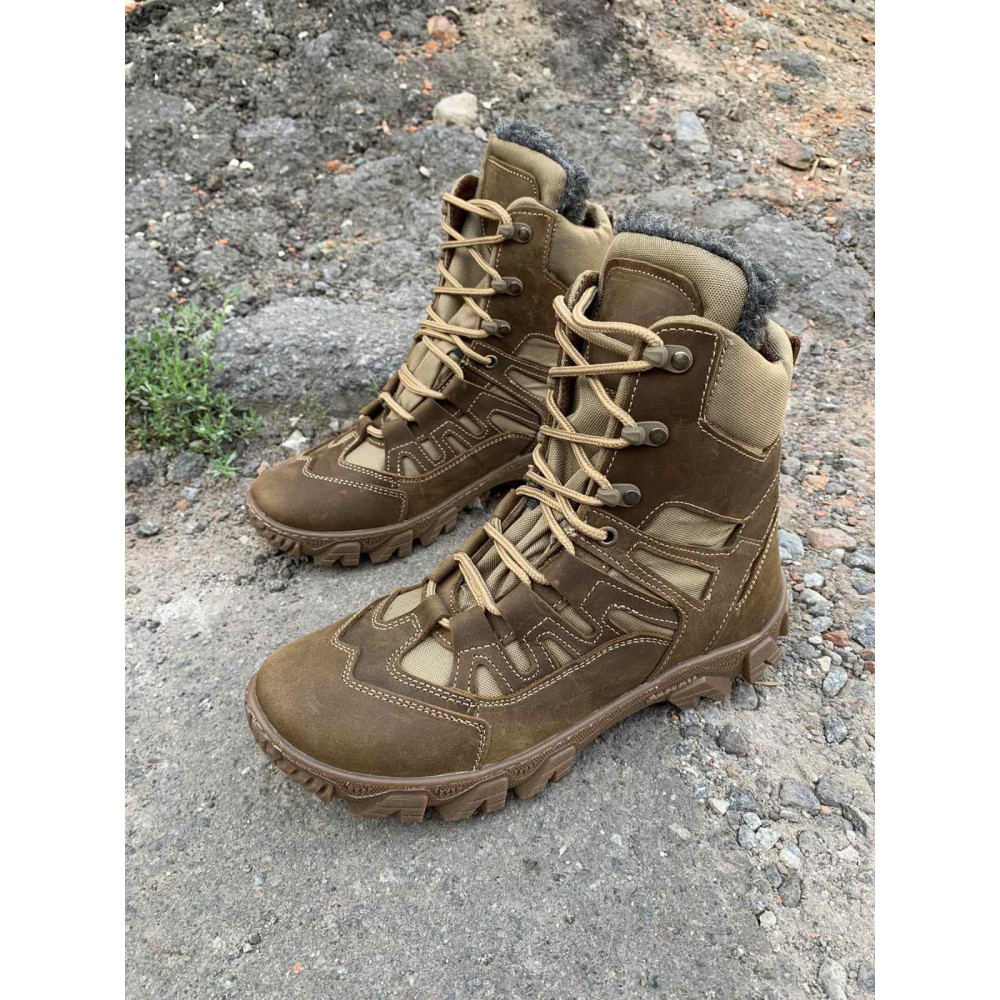 Ботинки зимние Service Odyag койот берцы кожаные Памир