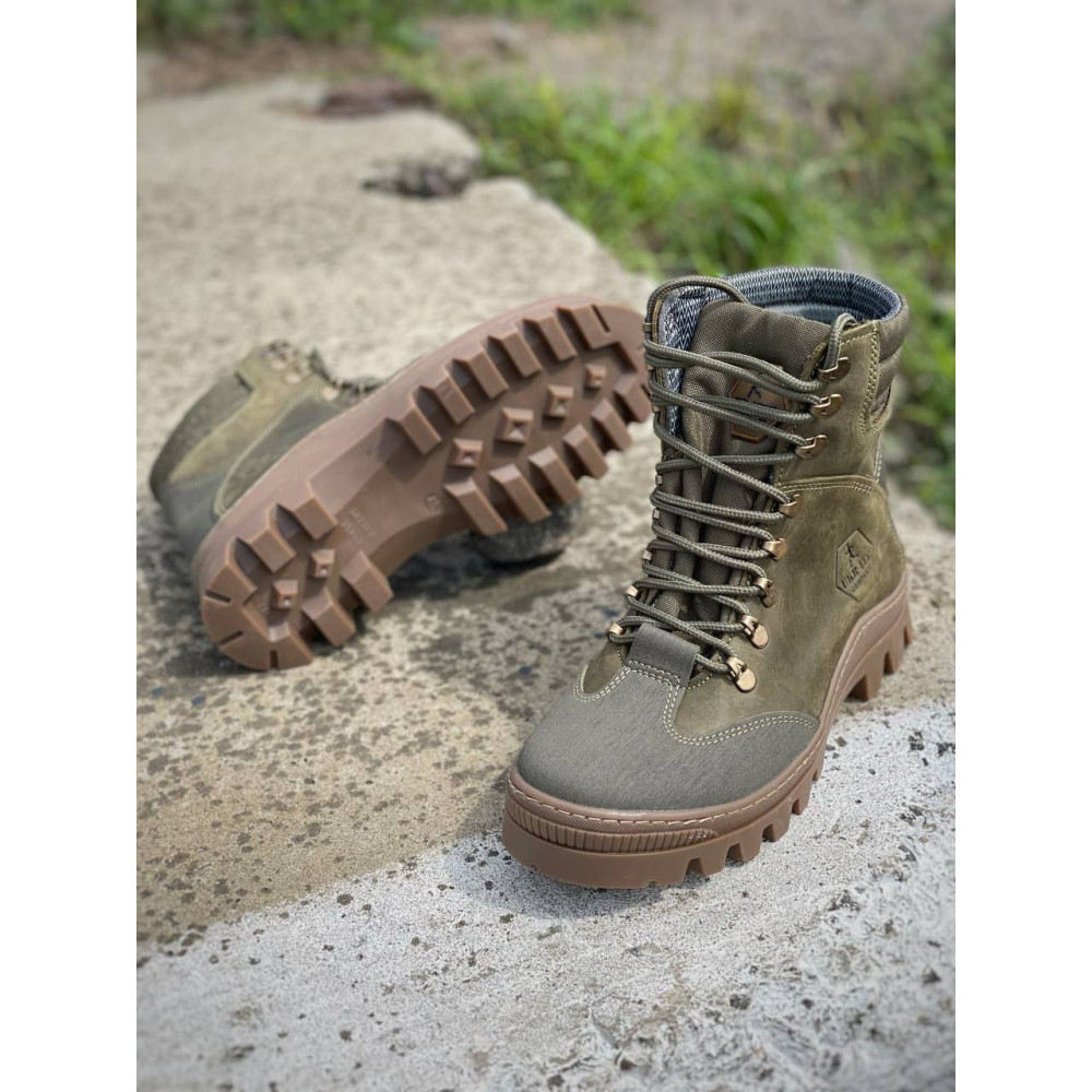 Ботинки кожа Service Odyag весна лето на мембране Кобра койот олива