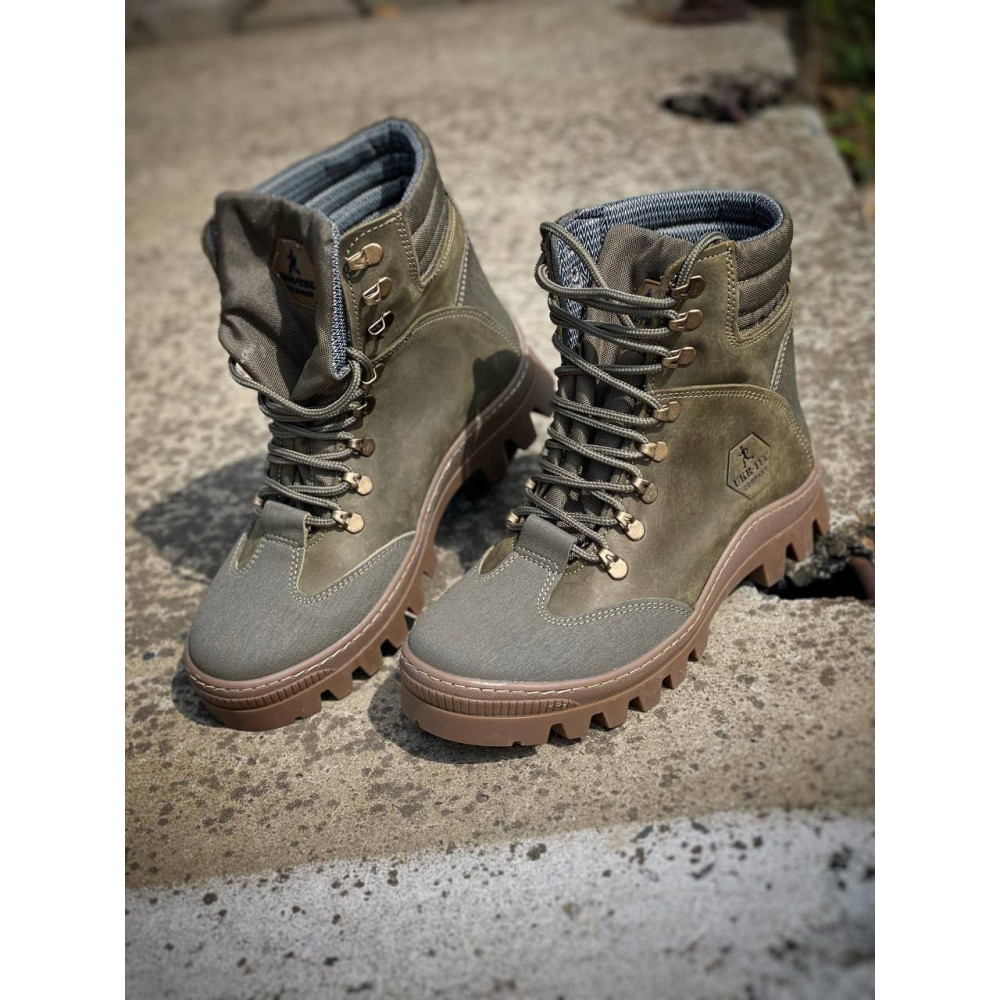 Ботинки кожа Service Odyag весна лето на мембране Кобра койот олива