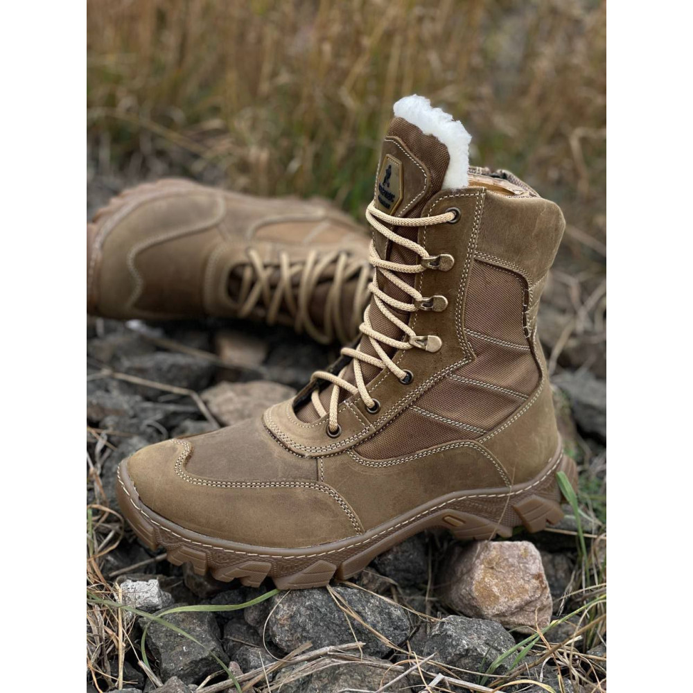 Берцы зимние на меху Service Odyag UKR tek Койот