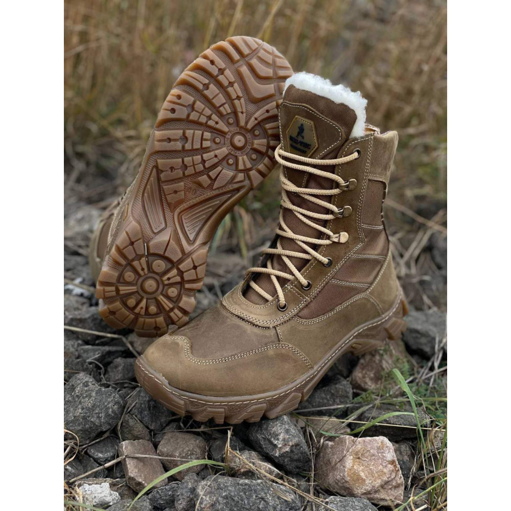 Берцы зимние на меху Service Odyag UKR tek Койот