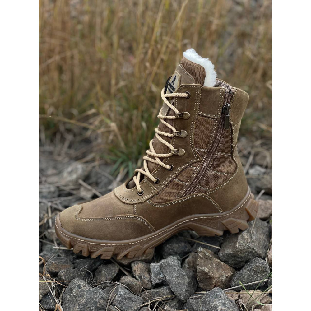 Берцы зимние на меху Service Odyag UKR tek Койот