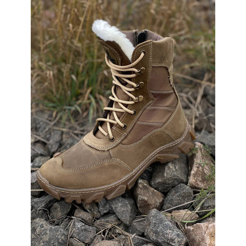Берцы зимние на меху Service Odyag UKR tek Койот