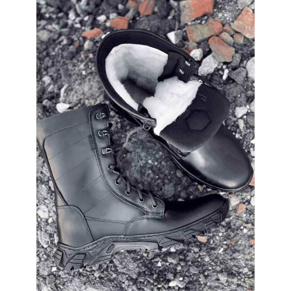 Берцы зимние Service Odyag EVOLUTION (ГЛАДКАЯ КОЖА) черные