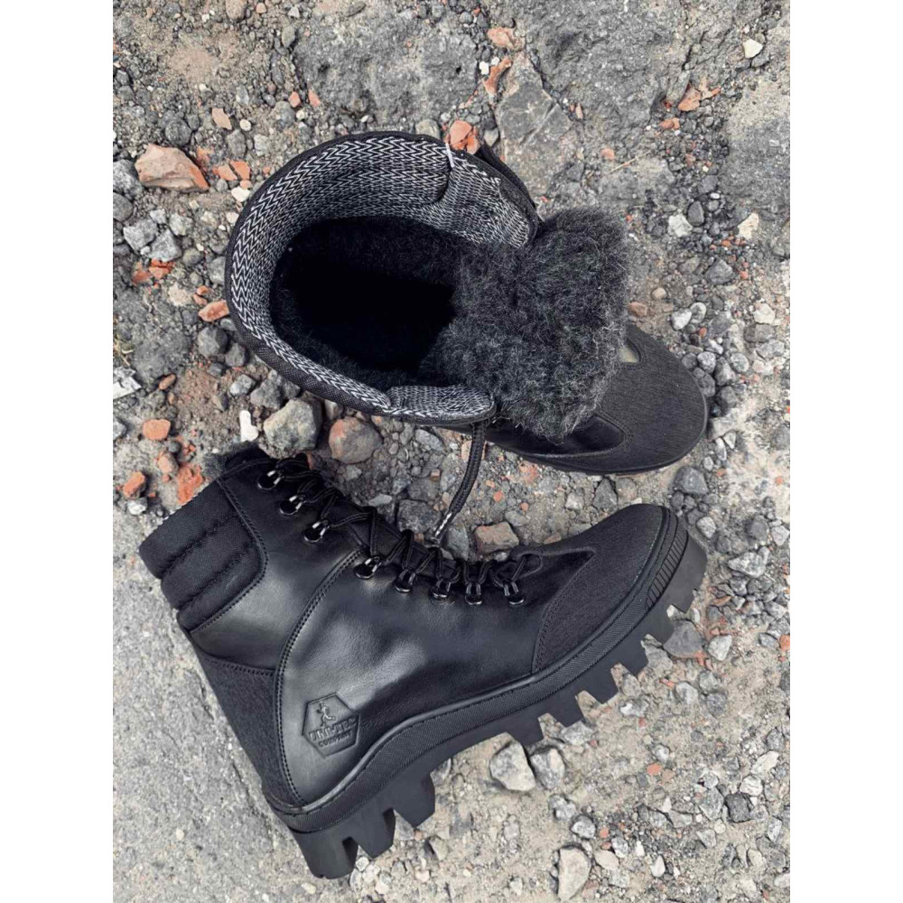 Ботинки зимние кожаные Service Odyag мужские зимние Кобра черные