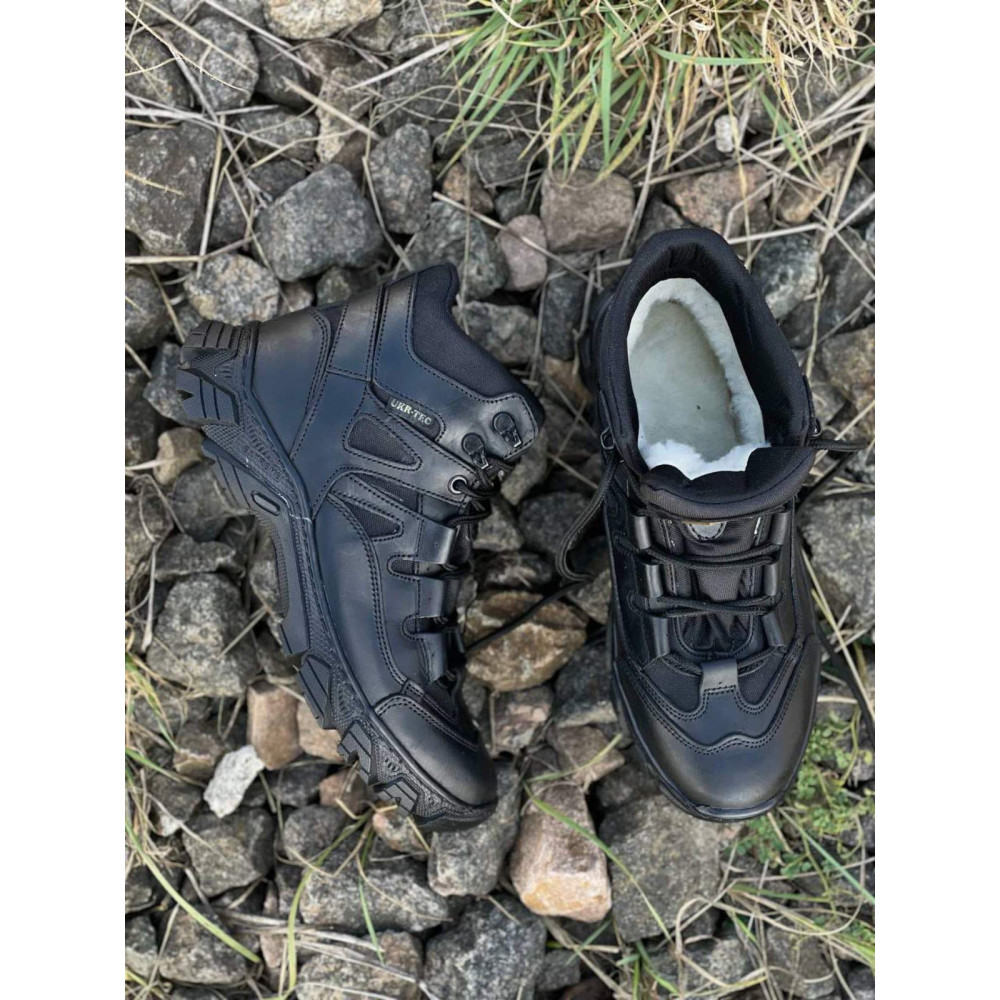 Зимові черевики на хутрі Service Odyag UKR-TEC колір чорні