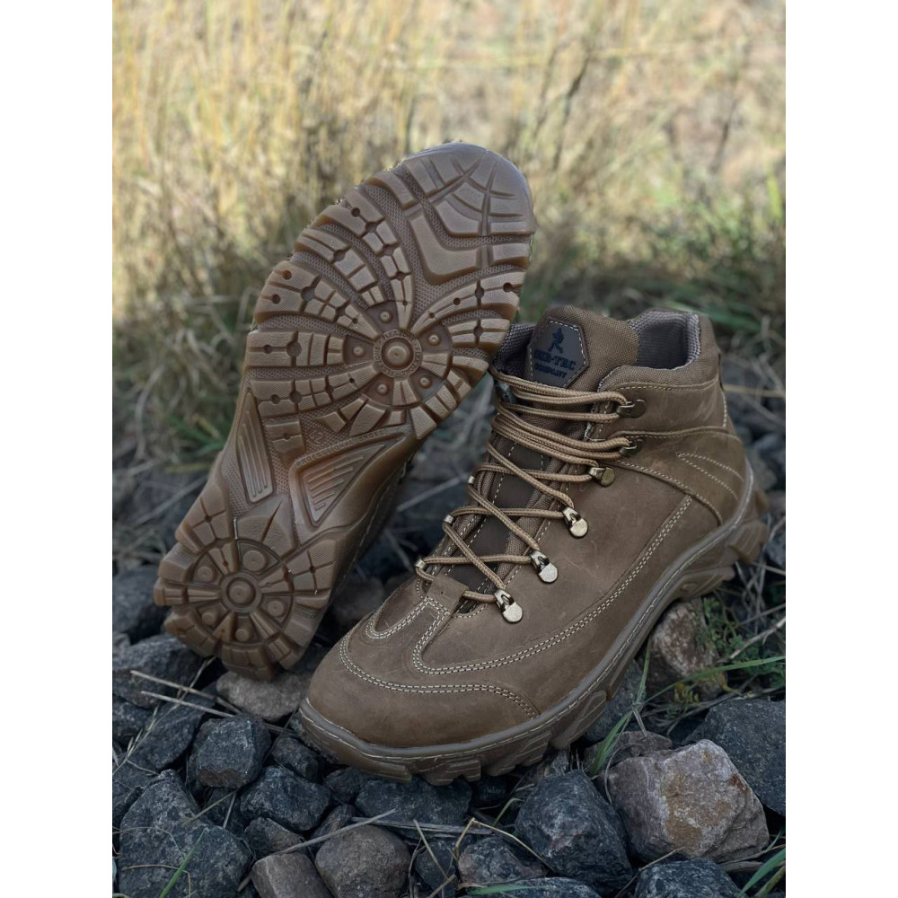 Зимові черевики на хутрі Service Odyag UKR-TEC Комбат колір койот