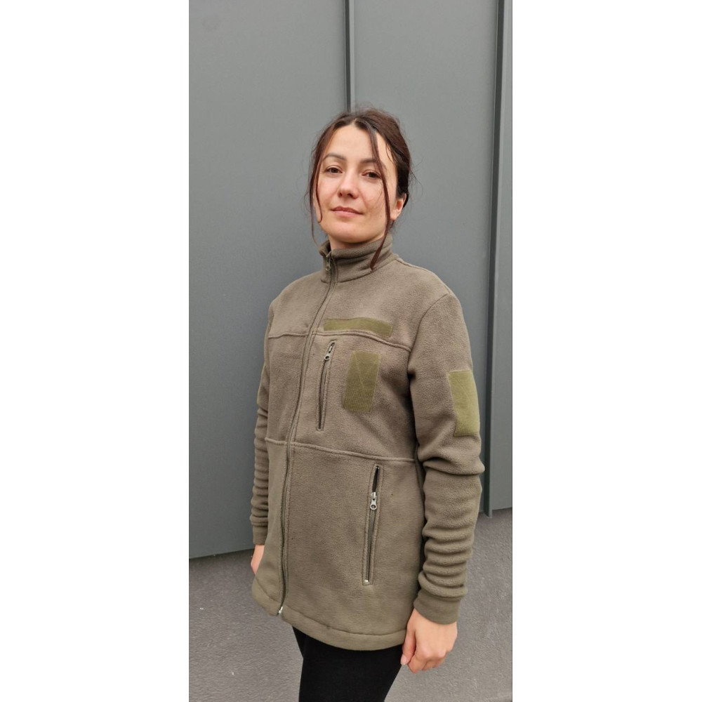 Кофта флісова на блискавці Жіноча Service Odyag хакі чорний темно-синій