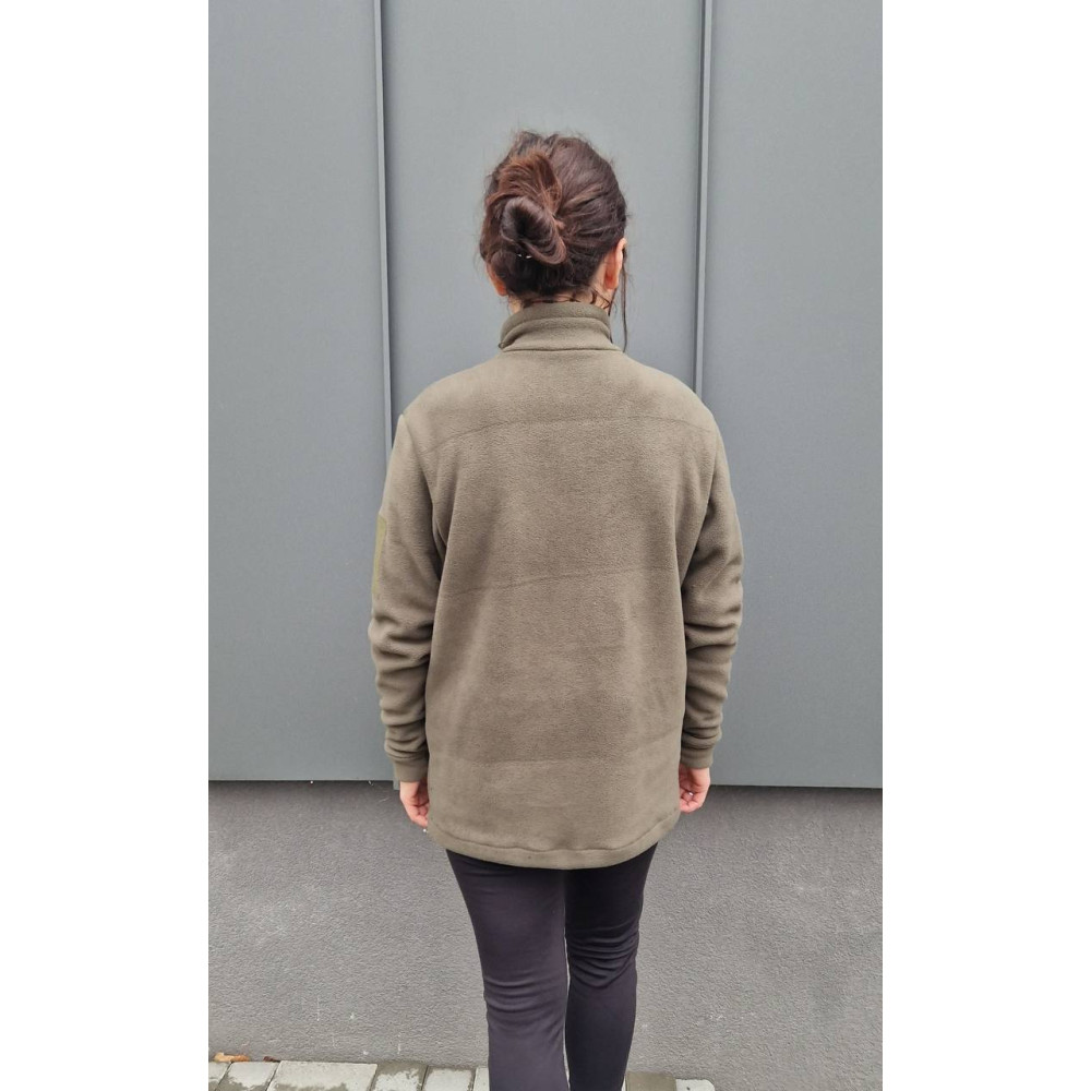 Кофта флісова на блискавці Жіноча Service Odyag хакі чорний темно-синій