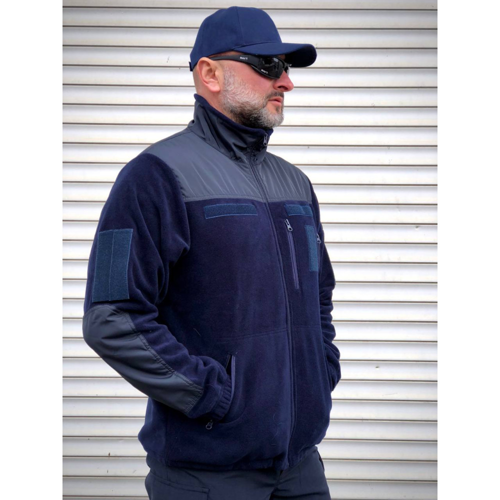 Кофта флисовая ДСНС синий качество Премиум