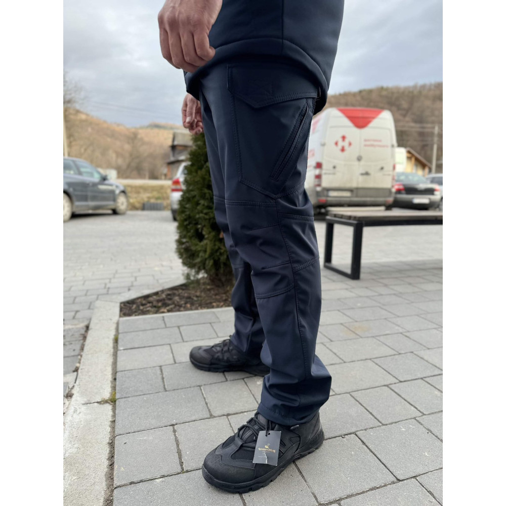 Брюки ДСНС Полиция МЧС на флисе софтшелл Soft Shеll