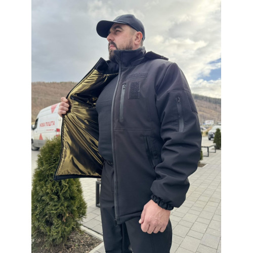 Куртка бушлат зима софтшелл -30 градусов Service Odyag синтепон и подклад омнихит Omni-Heat