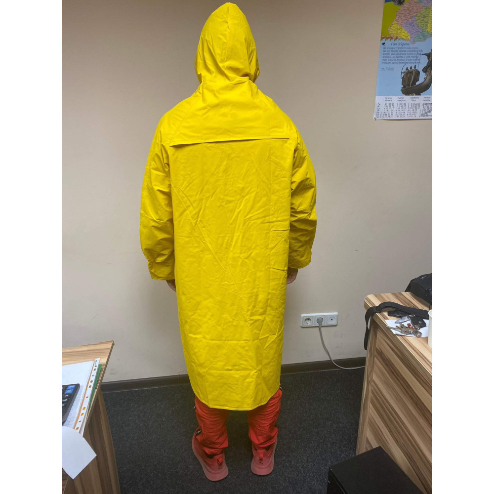 Плащ ПВХ нейлон дождевик влагозащитный LUX Service Odyag желтый синий зеленый